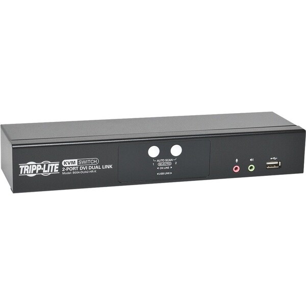 Tripp Lite Eaton Tripp Lite Series 2-Port DVI Dual-Link / USB KVM Switch with Audio and Cables, TAA B004-DUA2-HR-K - main
