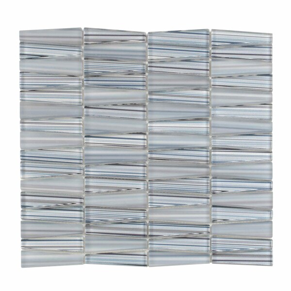Apollo Tile Blue 12 in x 12.9 in Glass Glossy, Matte Floor and Wall Mosaic Tile 5.38 sqft/case, 5PK APLICL8807A - main