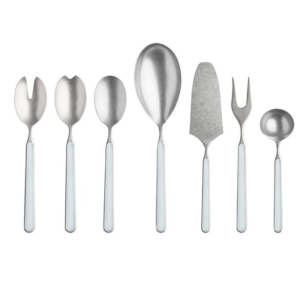 Mepra Fantasia Pewter Serving Set - 7 Pieces - Light Blue 10A62207P - main