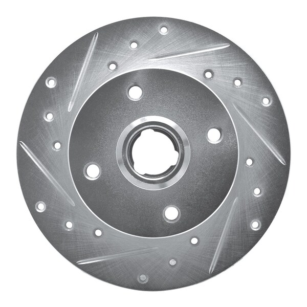 Dynamic Friction Co DFC Brake Rotor - Drilled and Slotted - Silver 631-74005L - main