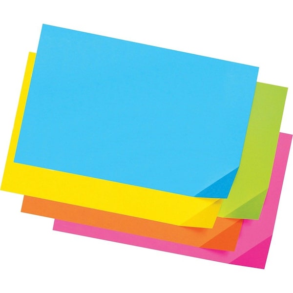 Pacon Pacon Super Bright Tagboard, 12"W x 18"H, Assorted Bright, 100/Pack 1712 - main