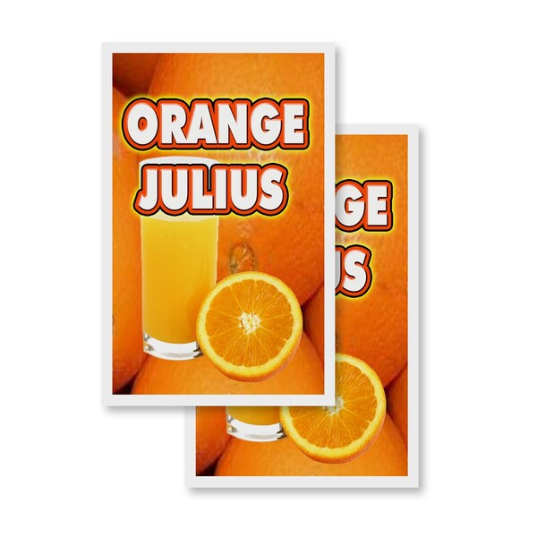 Signmission Orange Julius, Vinyl Decals Only 24 Inch x 36 Inch, Vinyl Decal, 2PK DSB-2436-2PACK-Orange Julius - main