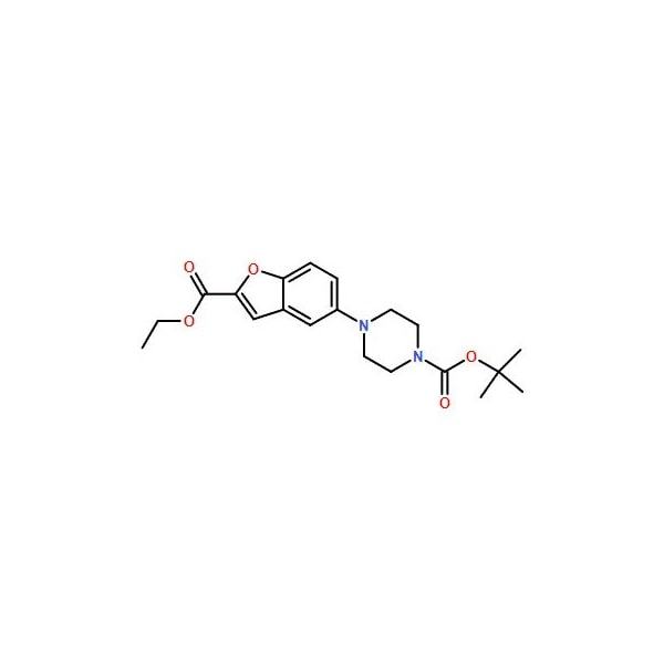 Ak Scientific tert-Butyl 4-(2-(ethoxycarbonyl)benzofuran-5-yl)piperazine-1-carboxylate (5g), CAS 183288-43-9 X5076-5g - main