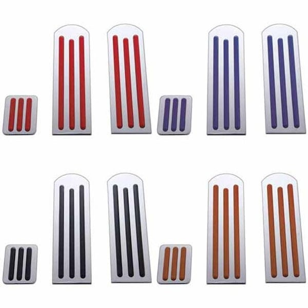 Ilc PETERBILT 377 (1996) Replacement Chrome Automotive Part 377 CHROME FOOT PEDALS WITH BLACK RUBBER INSERT-12 - main