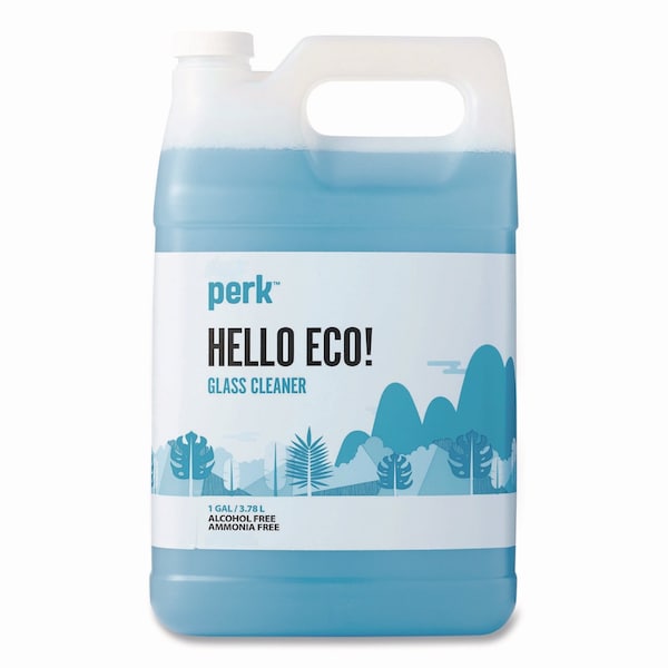 Perk Hello Eco Glass Cleaner Refill, Unscented, 1 gal Bottle PK611001-A-CC - main