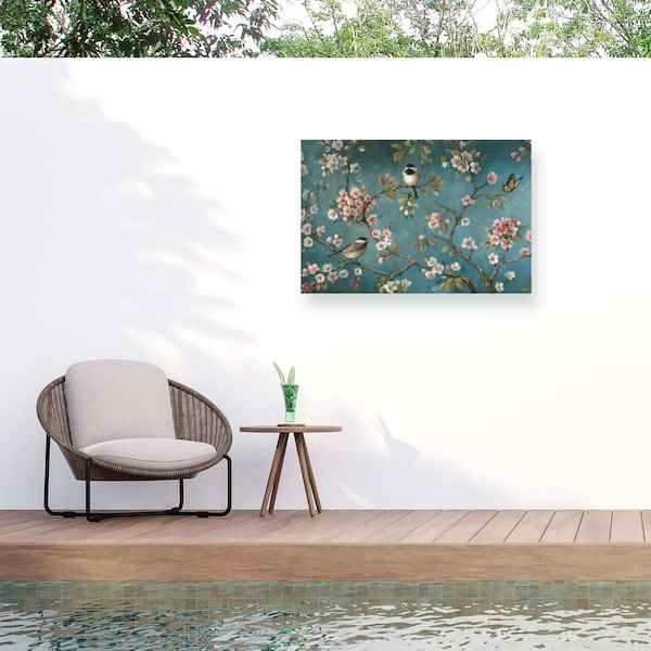 Trademark Fine Art Outdoor Canvas Art Lisa Audit 'Blossom I' Wall Art for Patios, or Gardens WAP00676-OC2232WR - main