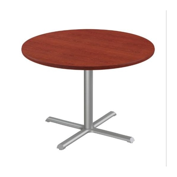 Correll Round Cafe Table, 42 in W, 42 in L, 29 in H, Particleboard Top, Cherry SXT42R-21-98-21 - main