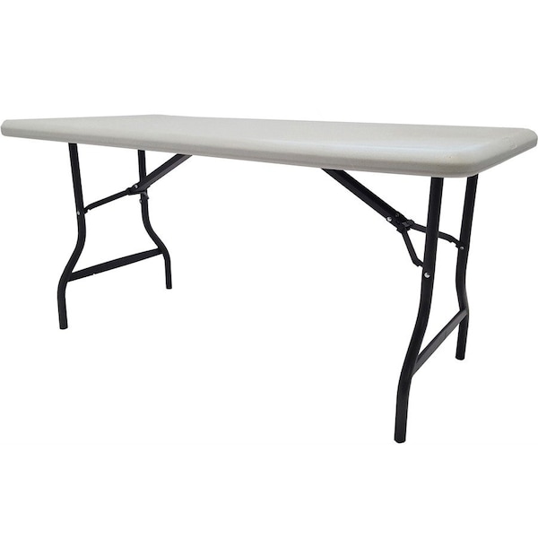 Iceberg IndestrucTable Industrial Folding Table, Platinum Granite Top, 30 in W x 60 in L x 29 in H 65213 - main