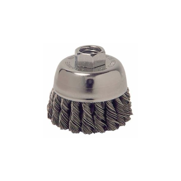 Weiler Single Row Heavy-Duty Knot Wire Cup Brush, 2-3/4 in Dia., M14 x 2, .014 Steel 804-13020 - main