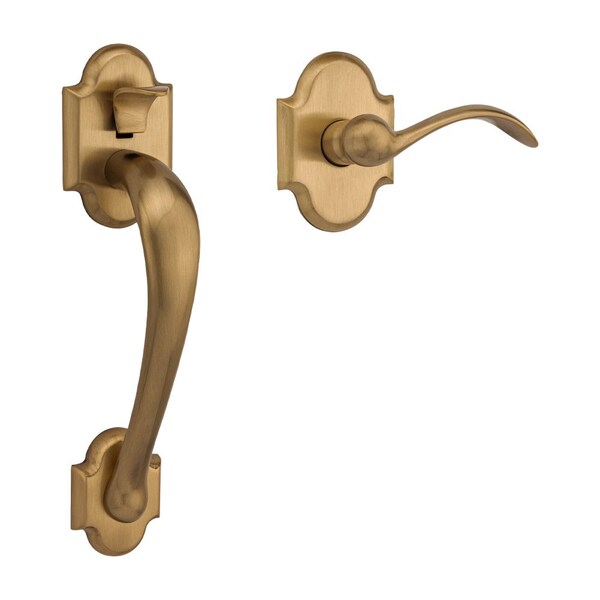 Baldwin Baldwin Boulder Left Hand Sectional Handleset Less Deadbolt Satin Brass and Brown Finish 85353060ACLH - main