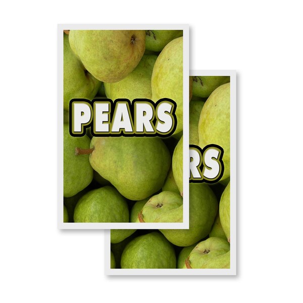 Signmission Pears, Vinyl Decals Only 24 Inch x 36 Inch, Vinyl Decal, 2PK DSB-2436-2PACK-Pears - main