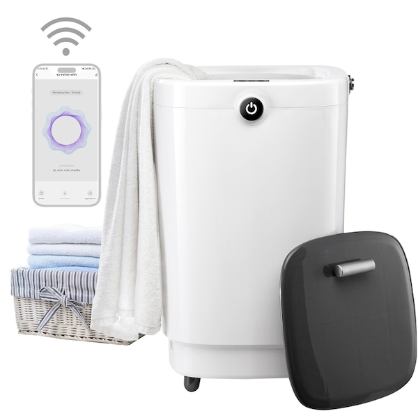 Edendirect Electric Towel Warmer Bucket in White, 20L Capacity, Wifi Control, Timer, Towel Warmer for Bathroom ZR-WiFi-MJT-GRAY - main
