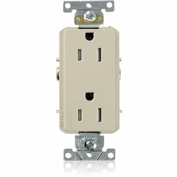 Leviton Commercial Grade Decora Receptacle, 15 Amp, 125 Volt TDR15-I - main