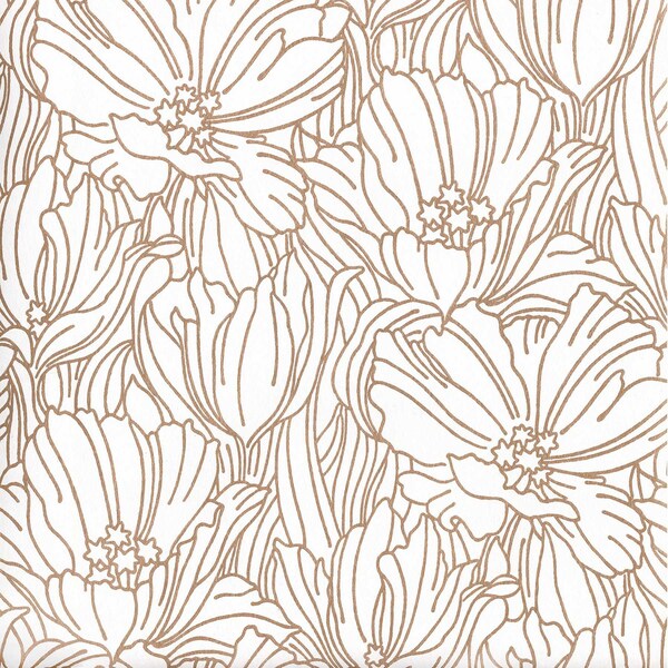A-Street Prints Selwyn Copper Floral Wallpaper 2970-87358 - main