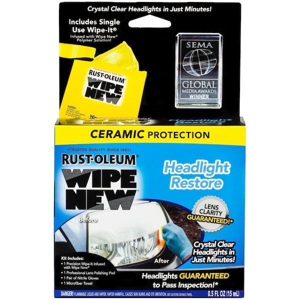 Rust-Oleum Headlight Restore Kit, 0.50 Oz HDLCAL - main