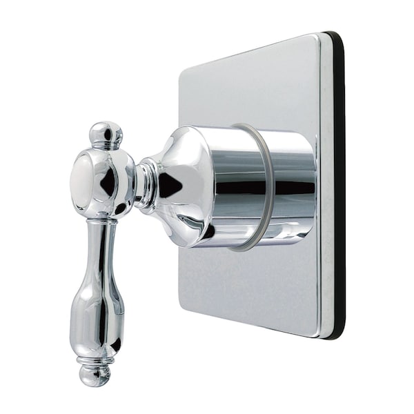 Kingston Brass Single-Handle Six-Way Diverter Valve with Square Trim Kit, Polished Chrome KS4041TAL - main