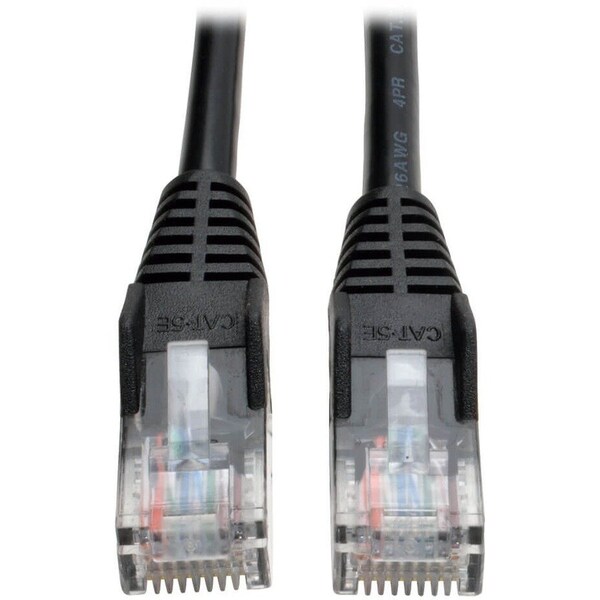 Eaton Tripp Lite Series Cat5e 350 MHz Snagless Molded UTP Ethernet Cable RJ45 M/M, PoE - Black, 25 N001-025-BK - main