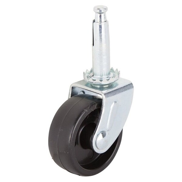 Prosource Swivel Caster, 1-5/8 in Dia Wheel, 1-5/8 in W Wheel, Black, 50 lb, Steel Housing Material JC-B13-PS - main