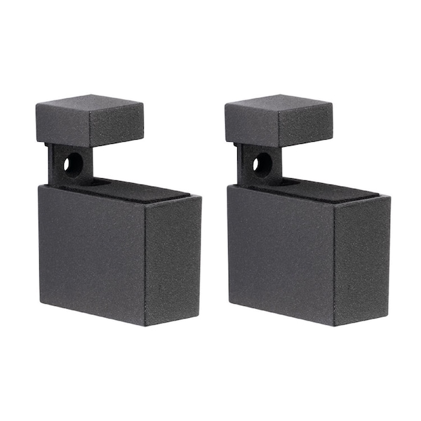 Dolle Cuadro 2.7 in. H X 0.9 in. W X 1.9 in. D Black Metal Shelf Clips 16757 - main