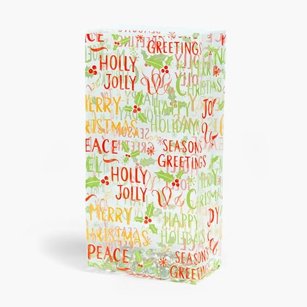 Nashville Wraps Holiday Wishes Cello Bags, 5x3x11.75 in, 100PK C4BHW - main