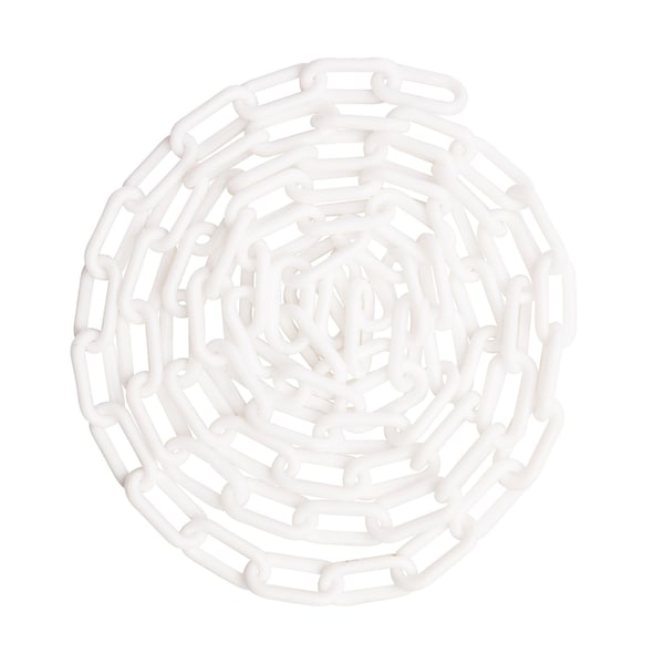 Us Weight 1.5" x 10' White Plastic Safety Chain ft. SunShield UV Resistant Technology U2410WHT - main