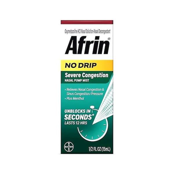 Afrin Severe Congestion Nasal Decongestant Mist Spray 0.05%, 15mL/Bottle 1234925 - main