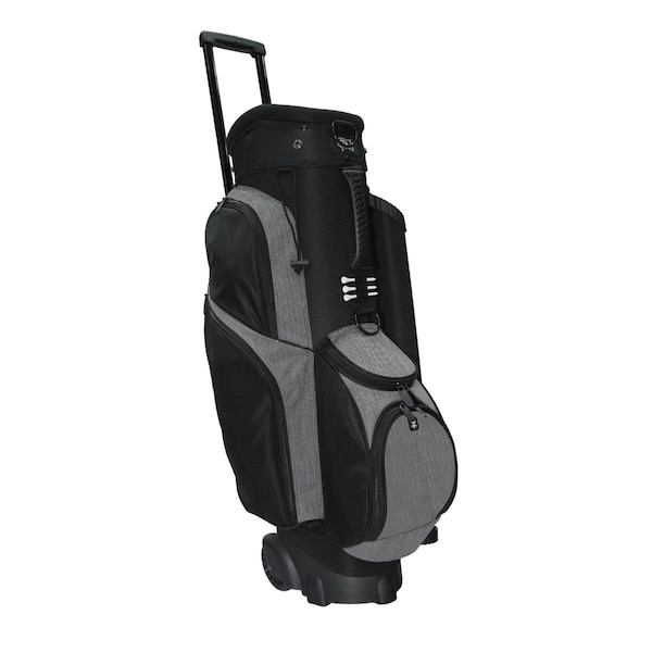 Rj Sports Spinner X Transport Cart Golf Bags - Black & Heather Grey - 15 x 12 x 36 in. SP1115 - main