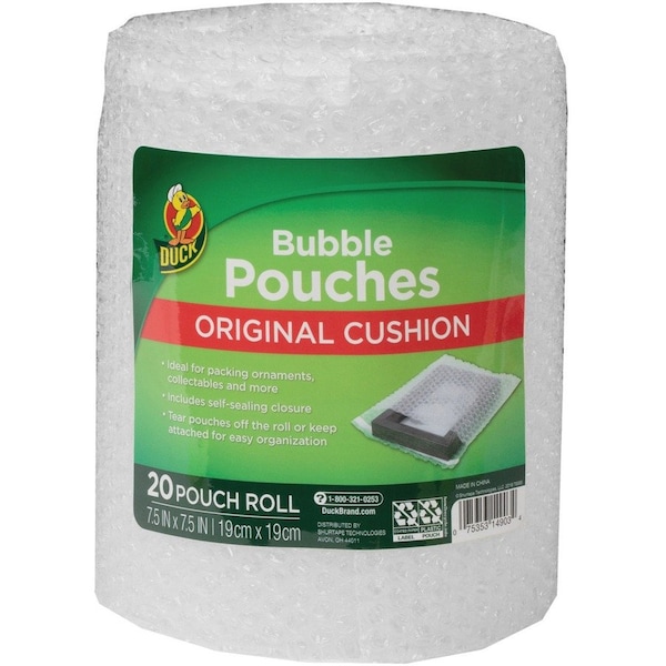 Duck Brand Bubble Pouch Mailers, No Color, 20PK DUC285741 - main