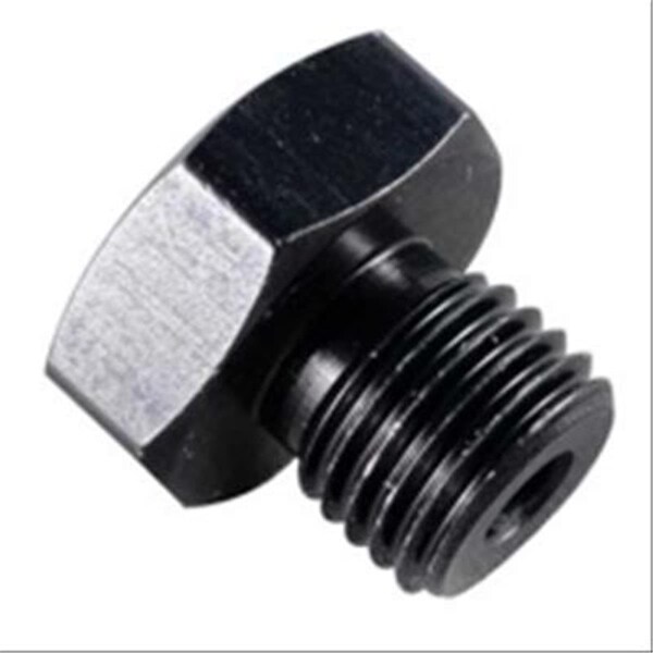 Geared2Golf 481428-BL 8AN 0.75-16 Black Port Plug with 0.12 in. FPT Port GE3615457 - main