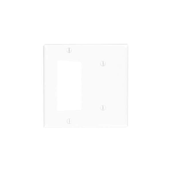 Leviton Combination Wallplate, Standard Size, Gang 2, Black 80708-E - main