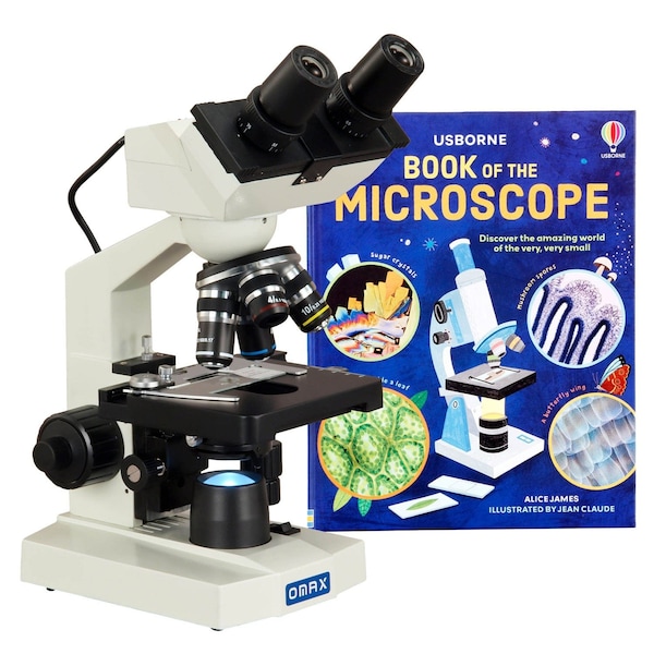 Amscope 40X-2000X 1.3MP Digital Integrated Microscope with LED Illumination + Book MD82ES10-WM - main