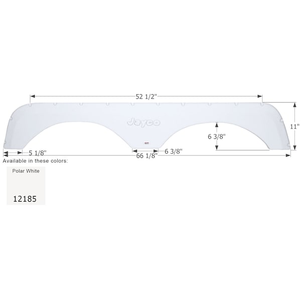 Icon Tandem Axle Fender Skirt FS2185 for Jayco - Polar White 12185 - main