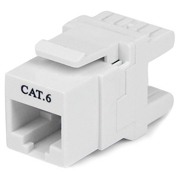 Startech.Com 180 Cat 6 Keystone Wall Jack - White C6KEY110SWH - main