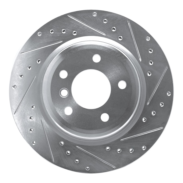 Dynamic Friction Co DFC Brake Rotor - Drilled and Slotted - Silver 631-31070R - main