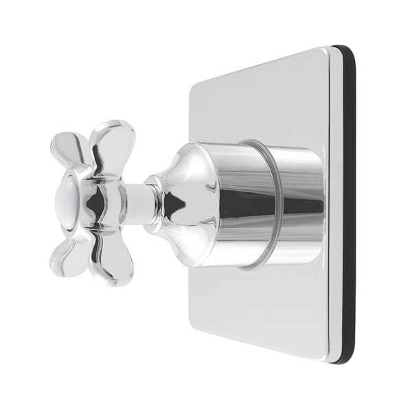 Kingston Brass Single-Handle Six-Way Diverter Valve with Square Trim Kit, Polished Chrome KS4041BEX - main