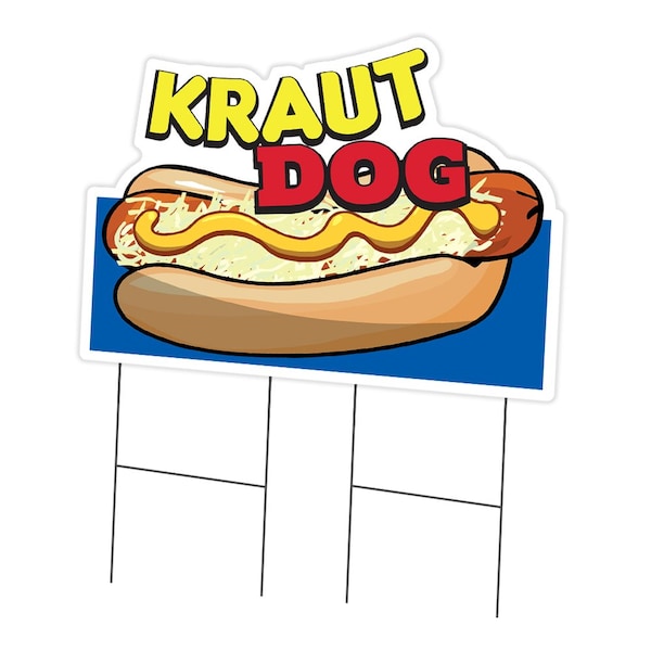 Signmission Kraut Dog Die Cut Yard Sign & Stake outdoor plastic coroplast window, C-DC-2436-Kraut Dog19 C-DC-2436-Kraut Dog19 - main