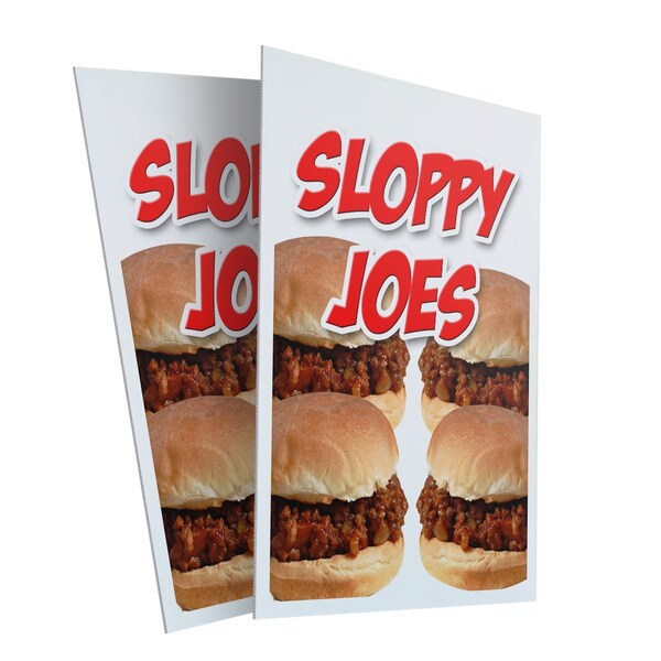 Signmission Sloppy Joes, Plastic Signs Only 24 Inch x 36 Inch, Corrugated Plastic, 2PK CSB-2436-2PACK-Sloppy Joes - main