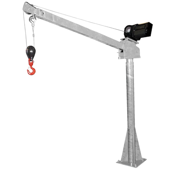 Vestil Galv DC Power Jib Crane 3-5' Boom WTJ-20-3-DC-GAL - main
