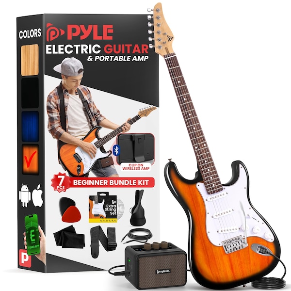 Pyle Electric Guitar and Amp Kit PEGKT400NB - main