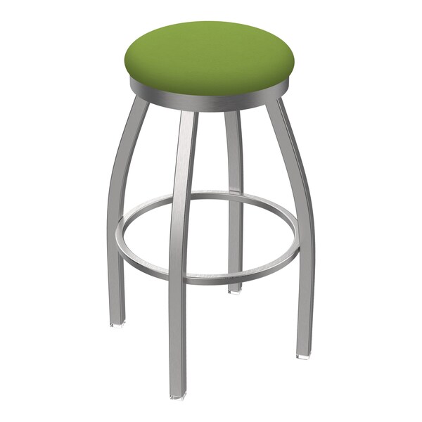 Holland Bar Stool Co 802 Misha Stainless Steel 36in Swivel Bar Stool with Canter Kiwi Green Seat 80236SS009 - main