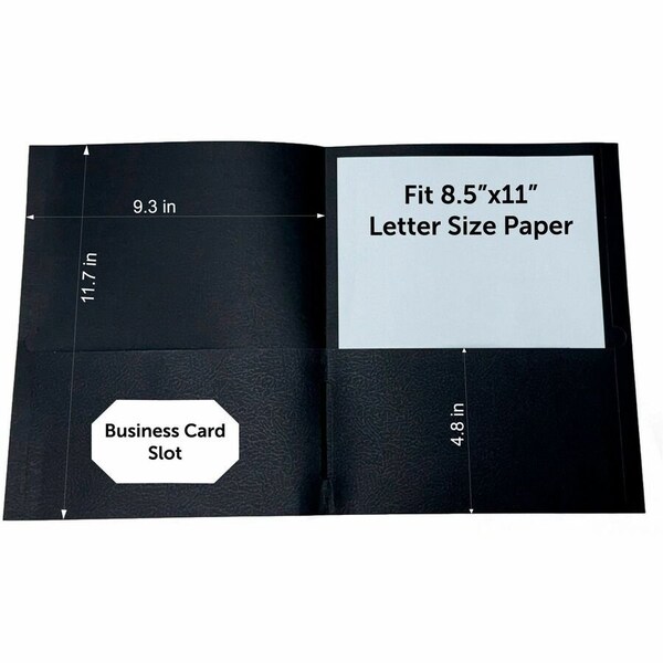 Sparco Pocket Folder, Black, Polypropylene, PK10 SPR78546 - main