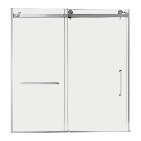 Kingston Brass 60" W x 60" H Right Handed Tub Door, Brushed Nickel SSD60608SR8 - main