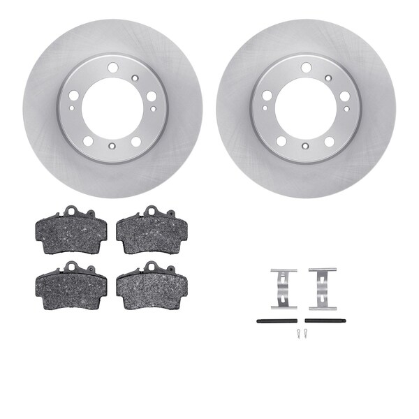 Dynamic Friction Co DFC Rotors with EURO 5000 Ceramic Brake Pads includes Hardware 6612-02031 - main