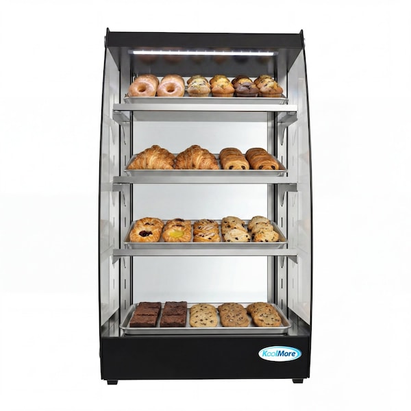 Koolmore Glass Bakery Display case 4 Tier Self Service Pastry Case with LED lighting and Rear Door DC-3CB - main