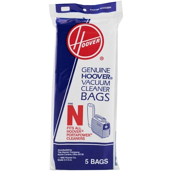 Hoover Vacuum Bag, Dry, Cartridge Filter, 5 PK 4010038N - main