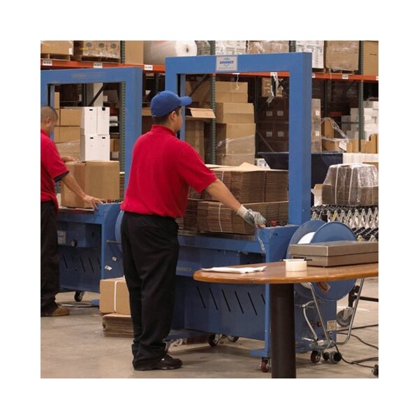 Partners Brand Polypropylene Strapping, Machine Grade, Embossed, 9" x 8" Core, 1/2" x 9000', Yellow, 1/Coil PS3218 - main