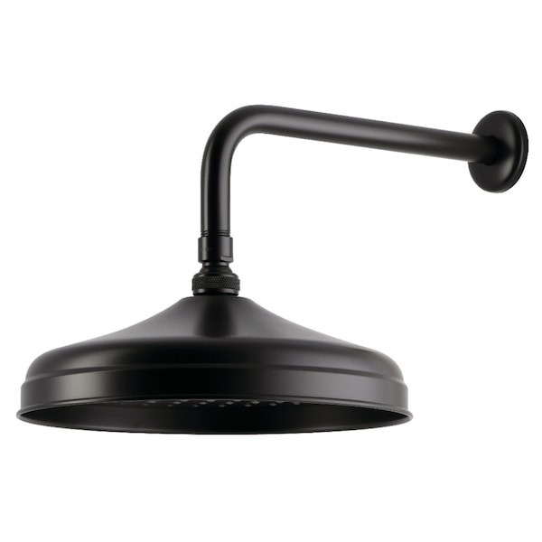 Kingston Brass 10" Round Raindrop Brass Shower Head with 12" Shower Arm, Oil Rubbed Bronze K225K35 - main
