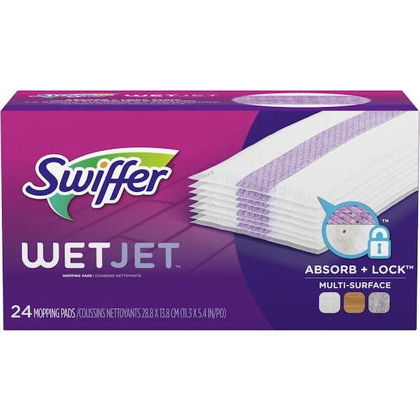Swiffer Refill Mopping Pads, White, Synthetic, PK4 08443 - main