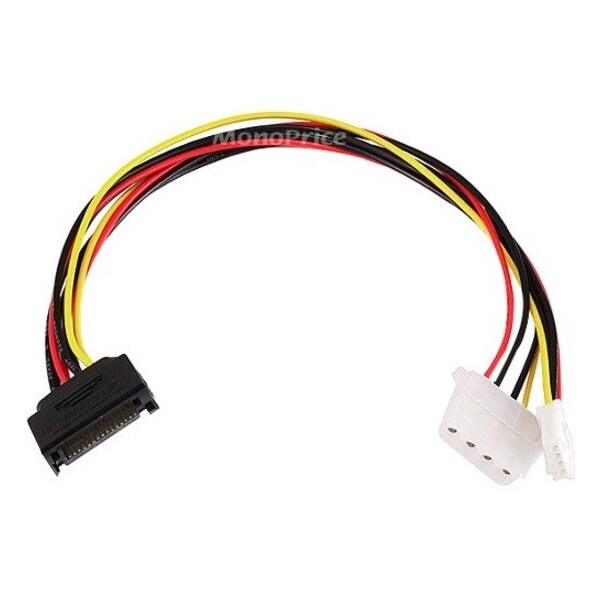 Monoprice 12INCH SATA 15PIN MALE TO 4PIN MOLEX AND 4PIN POWER CABLE 7642 - main