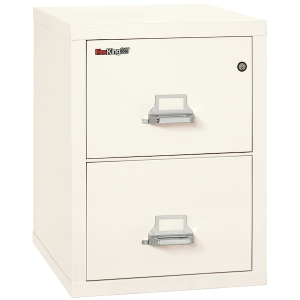 Fireking 2 Drawer, 1 Hr Fire & impact rated, 25" depth Legal Ivory White 2-2125-CIW - main